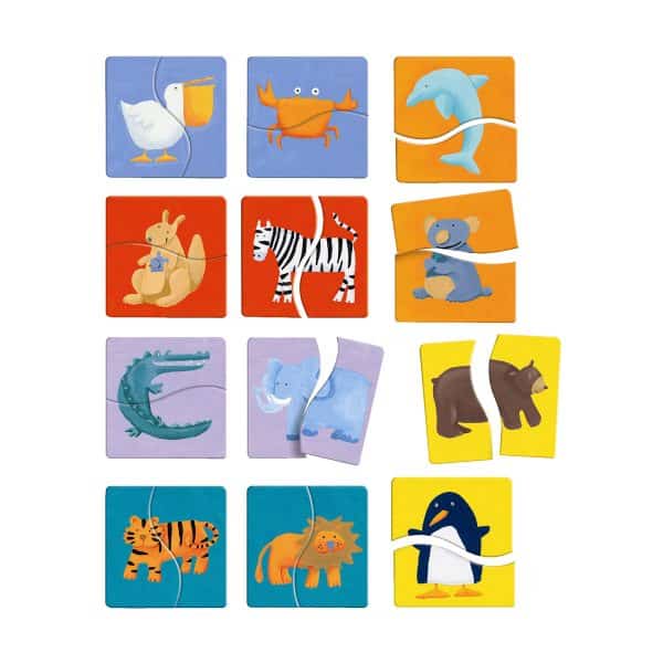 Puzzle les moitié  des animaux.  2 ans – Image 2