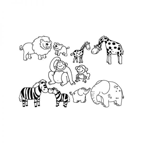 Kit 10 tampons enfant Stampo'minos Savane – Image 2