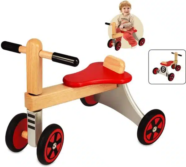 Loopfiets racer rood-zilver i'm