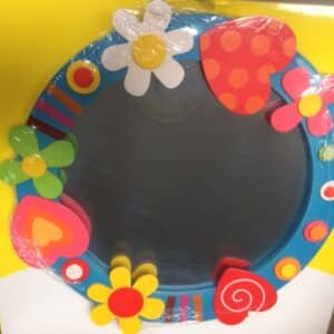 Spiegel rond blauw