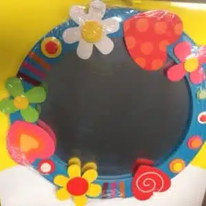 Spiegel rond blauw