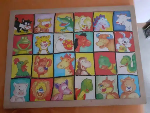 Puzzel dieren silhouet