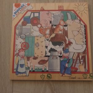 Puzzel boerderij één vlak