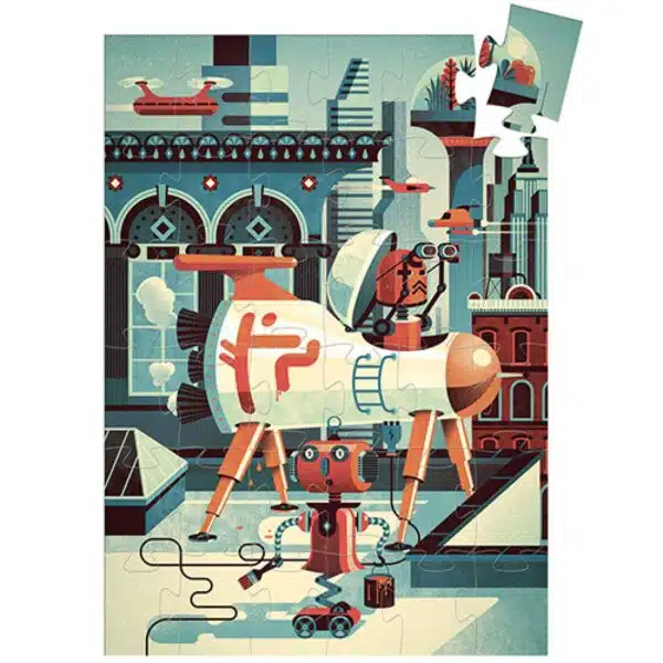 Puzzel silhouet Bob de robot - Afbeelding 2