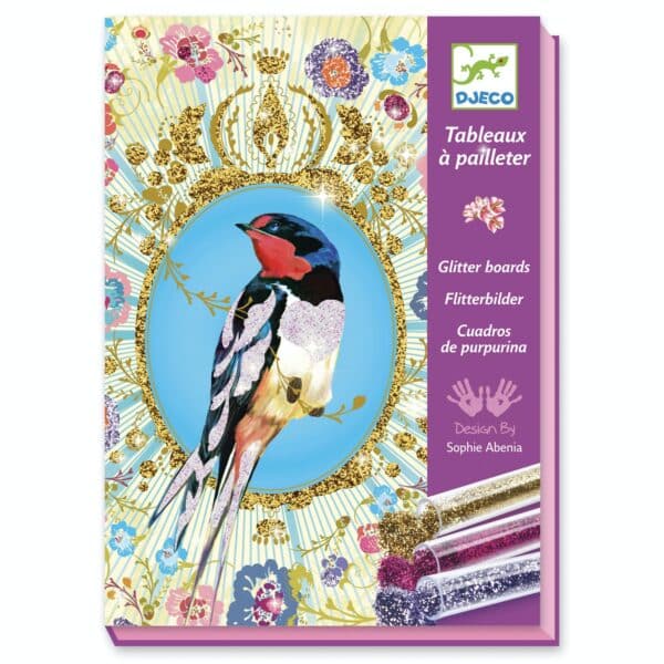 Glitterschilderij oiseaux à pailletes