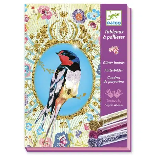 Glitterschilderij oiseaux à pailletes