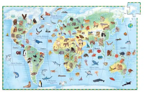 Puzzel observatie animaux du monde - Afbeelding 3