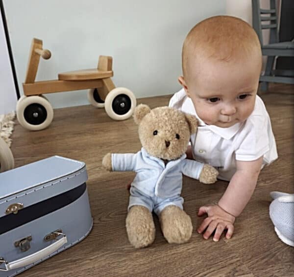Morris, l'ours super doux, se cache dans la valise. – Image 3
