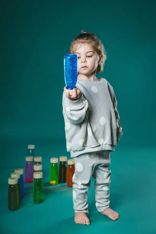 Sensorische fles blauw