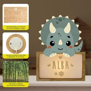 Personaliseerbare lamp dino