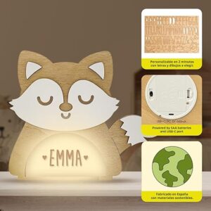 Personaliseerbare lamp vos groot model